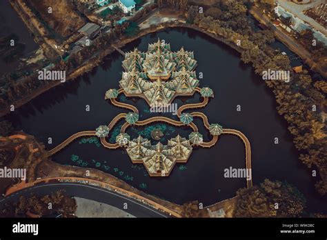 Ancient city Muang Boran from above in Bangkok Thailand Stock Photo - Alamy