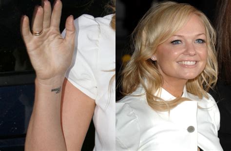 Emma Bunton Tattoo On Wrist