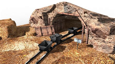 Old Coal Mine Miningcart Cave 3D Model - TurboSquid 2042457