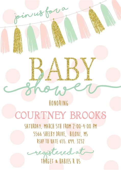 Baby Shower Invitation with Book Request/printable/Digital | Etsy