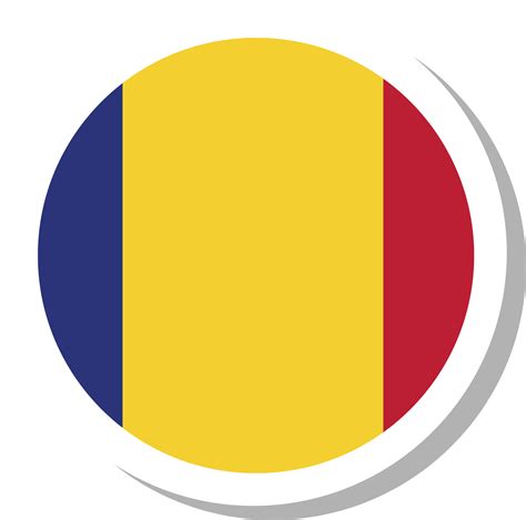 Romania flag circle shape, flag icon. 16707466 PNG