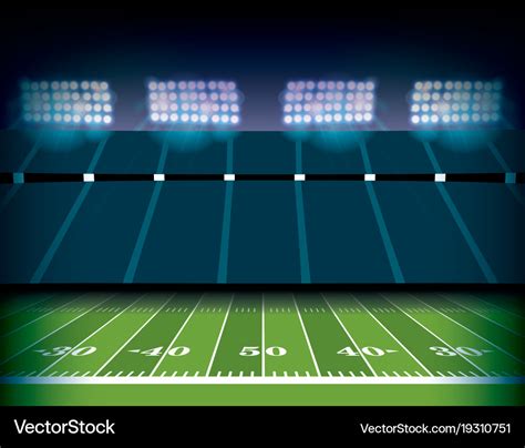 American football stadium and field background Vector Image