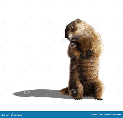 Groundhog stock illustration. Illustration of monax, marmot - 49647608