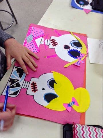 Art at Becker Middle School: Day of the Dead Calaca Collage Collaboration Halloween Art Projects ...