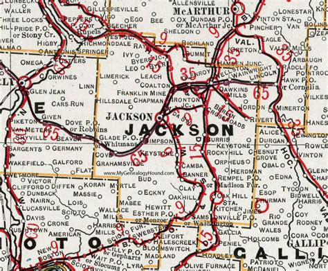 Jackson County, Ohio 1901 Map Wellston, Oak Hill, Coalton, Glen Roy, Keystone, Wainwright ...