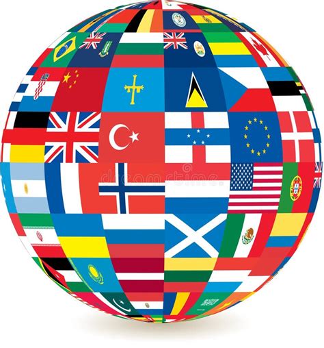 Flags World Map Globe