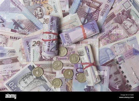 pile of pound notes, sterling Stock Photo - Alamy