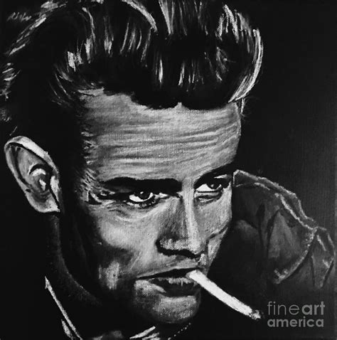 James Dean cigarette Drawing by Kimberly A P