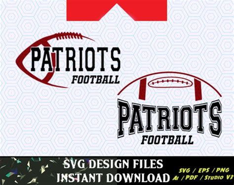 Patriots Football SVG Vinyl Cutting Decal for Mugs T Shirts | Etsy