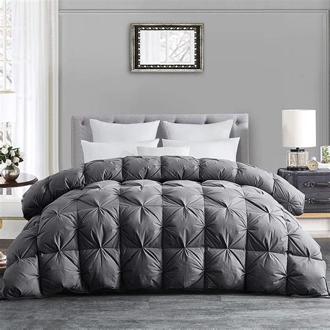 Buy HOMBYS 120x98 Oversized King Feather and Down Comforter, Pinch ...