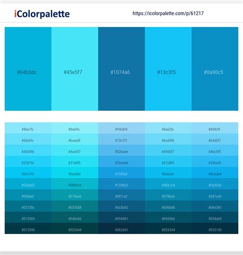 Turquoise Blue Color Chart