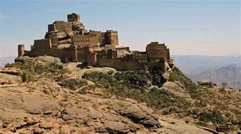 Shaharah, Yemen. This isolated Medieval stronghold remained unconquered for centuries. Placed on ...