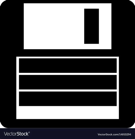 Floppy disk isolated icon Royalty Free Vector Image