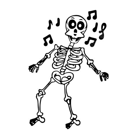 Halloween Skeleton Enjoy Music Art Transparent Vector, Skeleton Art ...