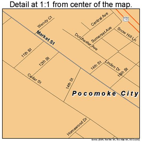 Pocomoke City Maryland Street Map 2462475