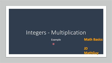 integers - multiplication - examples - YouTube