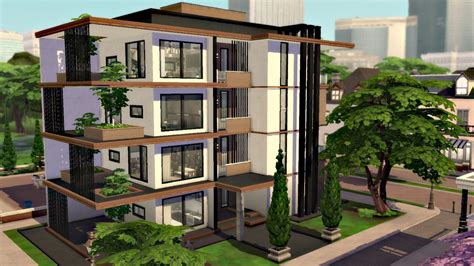 Here's the exterior of an apartment complex I've built using only the base game and no CC :) I'm ...