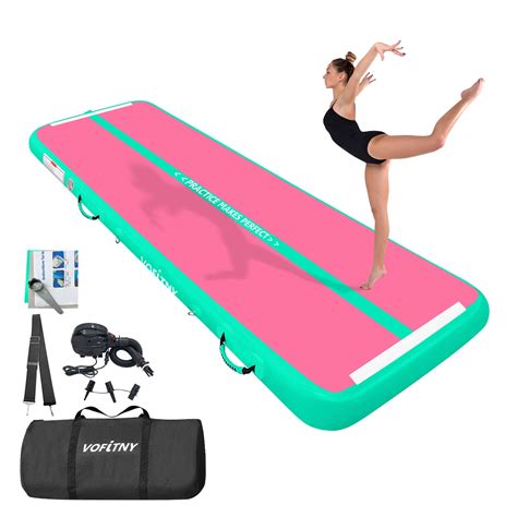 6.6 ft VOFiTNY Inflatable Gym Mats 4'' Thick Air Mat Tumble Track for ...