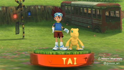 ArtStation - Tai and agumon