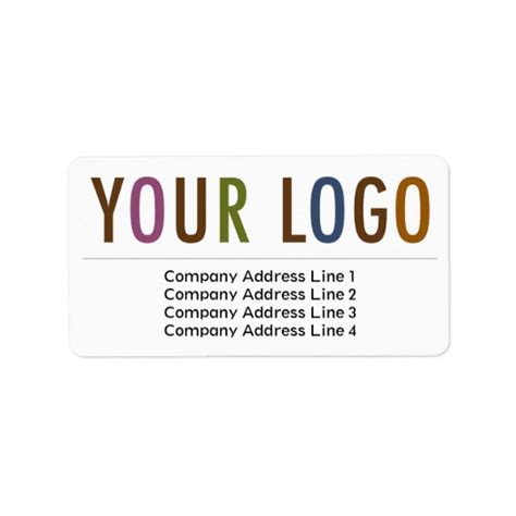 Large Business Return Address Labels Custom Logo | Zazzle.ca