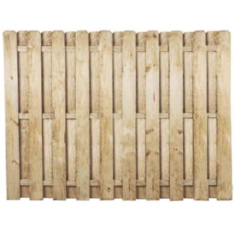 6 ft. H x 8 ft. W Pressure-Treated Pine Shadowbox Fence Panel-0300430 - The Home Depot