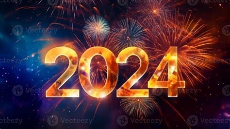 Happy New Year 2024 celebration background with fireworks 26793757 Stock Photo at Vecteezy