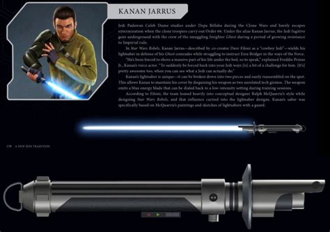 Kanan Jarrus lightsaber page from the upcoming canon reference book ...