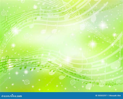 Music Note Background Green Royalty Free Stock Photography - Image: 30503297