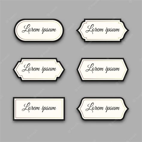 Premium Vector | Set frame label template design