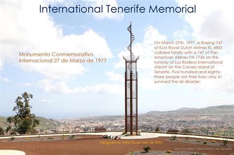 International Tenerife Memorial - Monument Airport Disaster March 27 1977