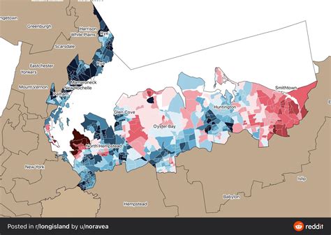 New congressional District 3 in NY goes from Westchester NY to eastern Long Island : r/MapPorn