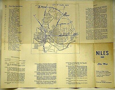 ORIGINAL 1960'S? NILES OHIO CITY STREET MAP | eBay