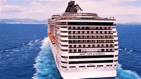 Cruise ship MSC Splendida Mediterranean Sea - YouTube