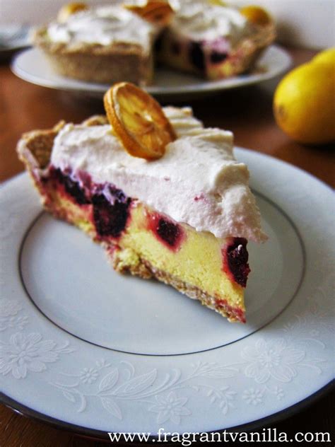 Vegan Lemon Blackberry Cream Pie | Coconut recipes, Vegan pies recipes, Food processor recipes