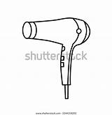 Hair Dryer Coloring Page Kids Home Stock Illustration 2244318203  sketch template