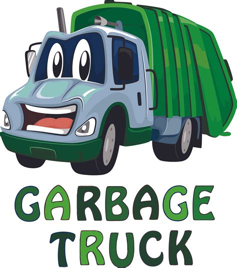 Happy Garbage Truck Trucks Cartoon Decors Wall Sticker Art Design Decal for Girls Boys Kids Room ...