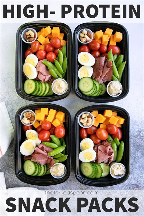 Protein Snack Pack - Easy Lunch Meal Prep - The Forked Spoon