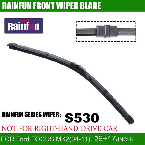 2pcs/lot RAINFUN dedicated car wiper blade for Ford FOCUS MK2(04 11), Natural Rubber Car Wiper ...