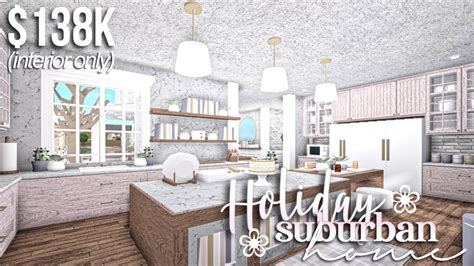 Holiday Suburban Home (part2-interior) | Roblox Bloxburg | GamingwithV - YouTube