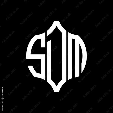 SDM letter logo. SDM best black background vector image. SDM Monogram ...