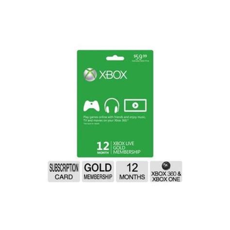 Microsoft Xbox Live Gold Membership - 12 Month (Xbox One/Xbox 360 ...