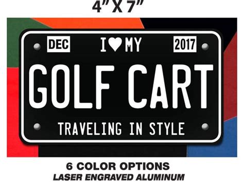 Custom Personalized Novelty License Plates for your Golf Cart