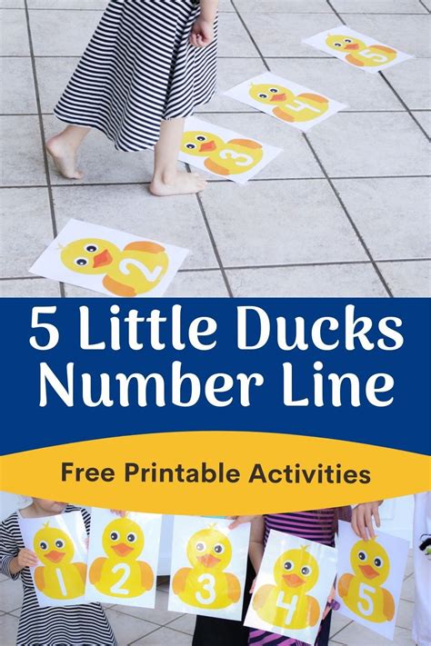 Five Little Ducks Printable Preschool Number Line Activity - Life Over C's