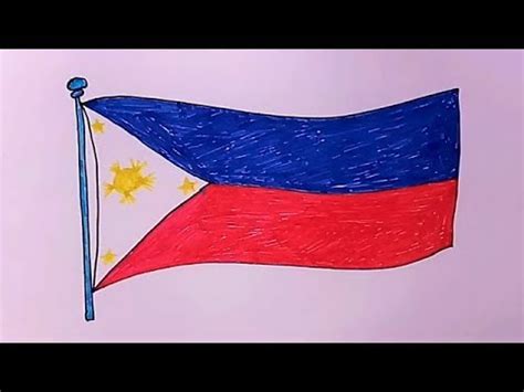 How to draw National Flag of Philippines | Drawing Tutorial - YouTube