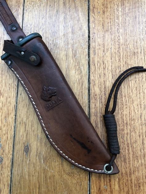 Puma Knife Sheath: Puma Pre 1964 Original White Hunter Knife Leather Sheath