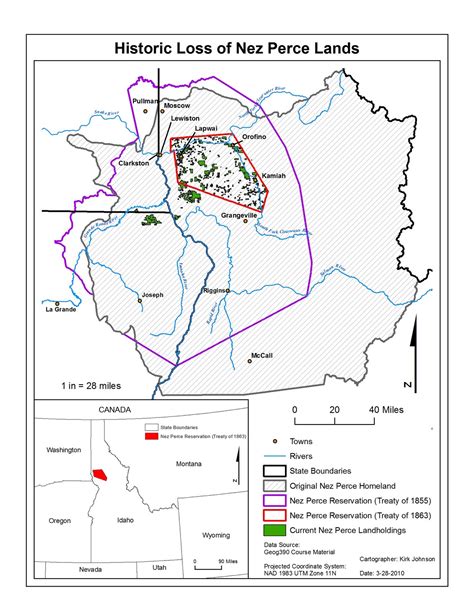 Kirk's Map Redux: Another horrible sequel.: Historic Loss of Nez Perce Lands