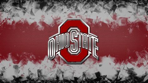 Ohio State Logo In White Red Black Background HD Ohio State Wallpapers ...