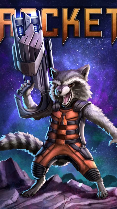 750x1334 Rocket Raccoon Art iPhone 6, iPhone 6S, iPhone 7 HD 4k Wallpapers, Images, Backgrounds ...