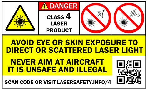 Class 4 labels | Laser Safety Facts