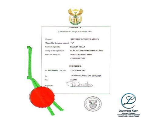 What does an Apostille Certificate from South Africa look like ...